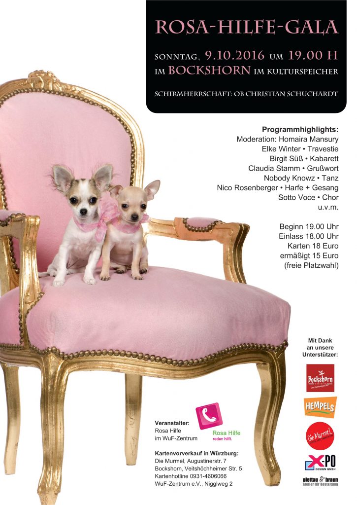 Plakat Rosa-Hilfe-Gala 2016