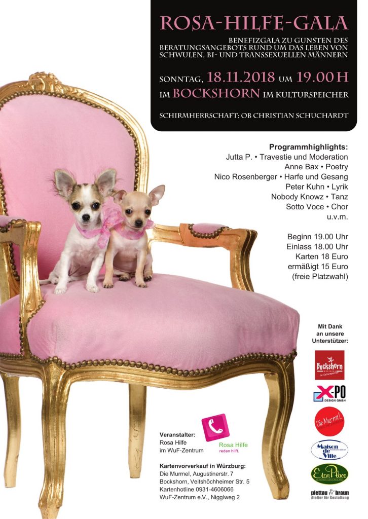 Flyer „Rosa-Hilfe-Gala 2018“