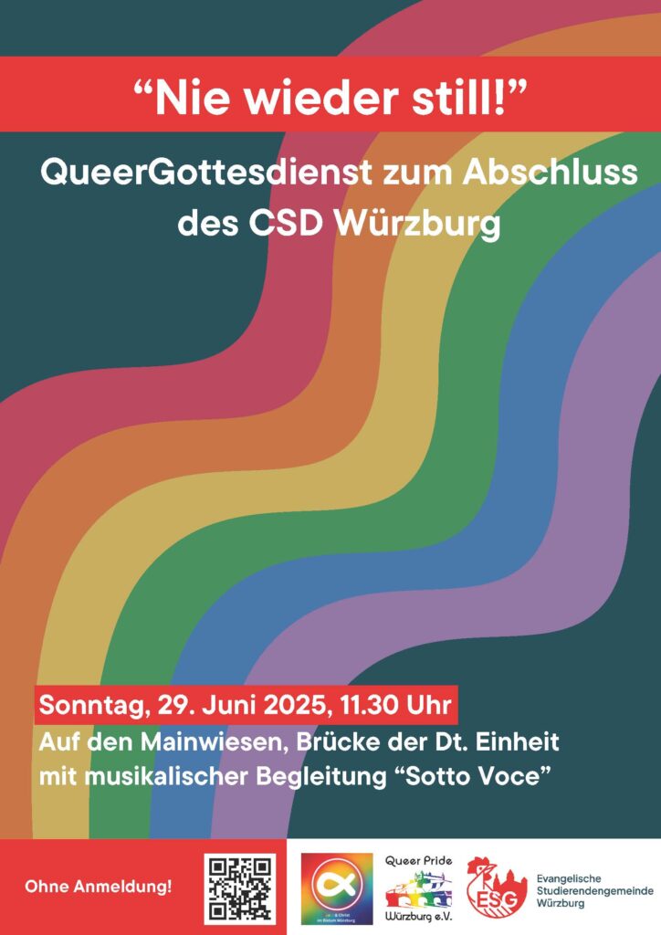 Plakat zum CSD-QueerGottesdienst 2025